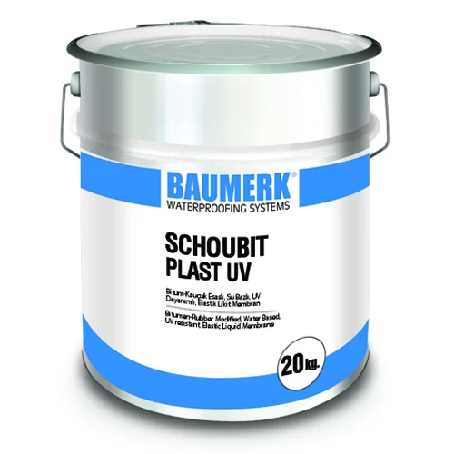 Bitumen-Rubber Based, Single Component, Water Based, Super Elastic Liquid Membrane - SCHOUBIT PLAST UV